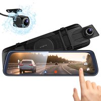 Mirror Dash Cam, Siroflo 9.66" Full Touch Screen Mirror Dash Cam Front and Rear View Mirror Cam,2.0 Mega Pixels Rearview Backup Camera with Night Vision&Reversing Assisting G-Sensor Parking Monitor