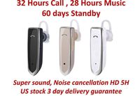 BioRing Universal Wireless Bluetooth Headset Earphones for iPhone 6 7 8 X iPads and Android Phones Samsung Galaxy Note More (Black)