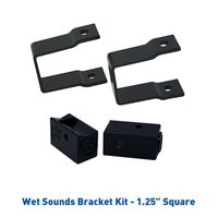 Wet Sounds Stealth Mounting Bracket Kit - Slider Bracket and Square 1.25" Tube clamp