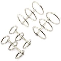 Lind Kitchen 4PCS 3-Ring Binding Rings Metal Silver Loose Leaf Spines Combs Binder Buckle for Calendar Diary Scrapbook Sketchbook DIY Craft Photo Album Clips(2pcs 15mm+2pcs 25.4mm)