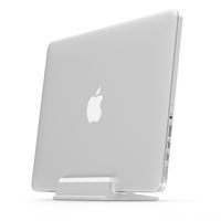 UPPERCASE KRADL Pro Small Profile Aluminum Vertical Stand for Retina MacBook Pro 13" or 15" (2012 to 2015 Releases), Silver/White