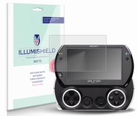 iLLumiShield Matte Screen Protector Compatible with Sony Playstation Portable Go (PSP)(3-Pack) Anti-Glare Shield Anti-Bubble and Anti-Fingerprint PET Film