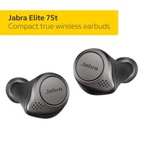 Jabra Elite 75t Earbuds - Alexa Enabled, True Wireless Earbuds with Charging Case, Titanium Black - Bluetooth Earbuds with a More Comfortable, Secure Fit, Long Battery Life and Great Sound Quality