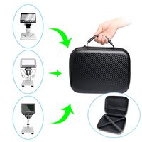 LCD Microscope Carrying Case Bag, Large Capacity Storage Bag for Digital Microscope with Display Screen and Stand Bracket