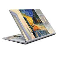 MightySkins Skin Compatible with Microsoft Surface Book 2 13" (2017) - Cafe Terrace at Night | Protective, Durable, and Unique Vinyl Decal wrap Cover | Easy to Apply, Remove | Made in The USA