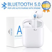 Bluetooth 5.0 Wireless Earbuds Noise Canceling Sports 3D Stereo Headphones with【24Hr Playtime】 IPX5 Waterproof, Pop-ups Auto Pairing, Built-in Binaural Mic Headset for Android/iPhone Apple Airpods