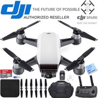 DJI Spark Alpine White Quadcopter Drone 32GB Essentials Bundle
