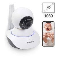 Wireless 1080P Security Camera WiFi Home Surveillance IP Basoqiia Camera for Baby/Elder/Pet/Nanny Monitor, Pan/Tilt, Two-Way Audio & Night Vision SD Card Slot