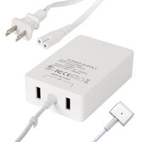 Replacement MacBook Pro Charger 60W Connector AC Power Adapter with 2 USB Port Compatible with Magsafe 2 T Shape MacBook Pro/Air with 11&13-inch Display -After Late 2012