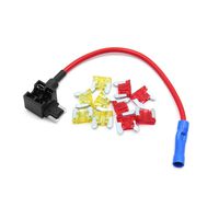 uxcell Car Add-A-Circuit Standard 10A 20A Low Profile Mini Blade Style Fuse Holder Tap