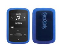 iShoppingdeals Silicone Case for Sandisk Clip Jam (SDMX26) MP3 Player (Released in 2015) , Soft Rubber Skin Bumper Cover, Navy Blue