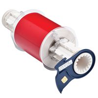 Brady 13540 PowerMark 50' Length x 4" Width, B-580 Vinyl Film, Red Indoor/Outdoor Tape