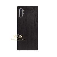 SopiGuard Skin for Samsung Galaxy Note 10+ Plus Precision Edge-to-Edge Vinyl Sticker Back Panel Only (Wood Black)
