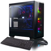 XOTIC Lite 5 (RYZEN 9 3900X 12-core 4.6GHZ Turbo, 32GB DDR4 RAM, 500GB NVMe SSD + 2TB HDD, NVIDIA GTX 1660 6GB, Windows 10) Liquid Cooled Gaming Desktop PC
