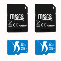 FATTYDOVE 32GB High Speed 2-Pack Micro SD Card with Adapter Compatible with Surveillance Camera Wyze, IP Security Camera, MP3/MP4 Player(32GB U1 2 Pack)