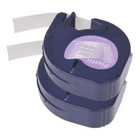 KCMYTONER 2 Pack Compatible for Dymo LetraTag Label Tape Black on Clear Plastic 16952 S0721530 Labeling Tape for Dymo LT Plus LT100T QX50 LT100H QX XM XR Label Maker,1/2 Inch X 13Feet (12mmx4m)