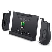 10000mAh Battery Charger Case for Nintendo Switch with a Pair of Joy-Con Grip, Portable Backup SwitchCharge Battery Charger Docking Station with Kickstand & Game Card Slot