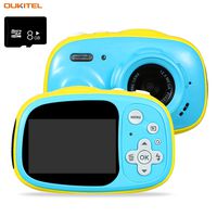 oukitel Q1 Kids Camera 5MP HD Waterproof Camera Mini Gift Digital Camera for Kids Support MP3/MP4 with 2.0 Inch IPS HD Screen Puzzle Game USB Rechargeable Outdoor for Boy Girls Gift Camera (Blue)