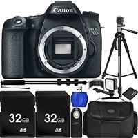 Canon EOS 70D DSLR Camera Body Bundle with Carrying Case and Accessory Kit (10 Items)