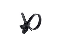 5 Inch UV Black Standard Winged Push Mount Cable Tie - 100 Pack