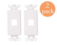 Tricom Quickport Decora Wall Plate Keystone Insert (2 Pack, 1 Port)