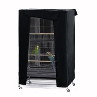 PONY DANCE Pets Product Universal Birdcage Cover Blackout & Breathable Birdcage Cover for Pets' Good Night, Small, Black, 21 Inches L x 21 W x 28 H