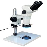OMAX 6.7X-45X Zoom Binocular Stereo Microscope with 60 LED Ring Light