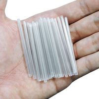 Pier Telecom 60mm Heat Shrinkable Fiber Optic Fusion Splice Protection Sleeves Tube Clear - 100 Pack