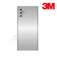 SopiGuard Skin for Samsung Galaxy Note 10+ Plus Precision Edge-to-Edge Vinyl Sticker Back Panel Only (3M Brushed Silver)