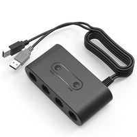 Gamecube Controller Adapter, Cleantt Super Smash Bros Gamecube Adapter for WiiU, PC & Switch, 4 Port Gamecube Adapter Equipped with Turbo and Home Button (Improved Version)