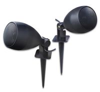OSD Audio 60W In-Ground Landscape Outdoor Garden Speaker Pair - Spot Light Shape, IP66 Weather Resistant, Black - LS3-PE