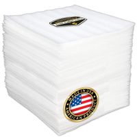 100 Pack of Mighty Gadget (R) 12" X 12" Foam Wrap Sheets, Safely Wrap Dishes, China, and Furniture, Foam Wraps Cushioning for Moving Storage Packing and Shipping Supplies, 100-Pack (White)