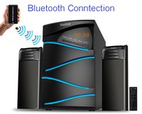 Boytone BT-428F, 2.1 Bluetooth Powerful Home Theater Speaker System, with FM Radio, SD USB Ports, Digital Playback, 50 Watts, Disco Lights, Full Function Remote Control, for Smartphone, Tablet.