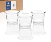 Royal Imports Candle Holder Glass Votive for Wedding, Birthday, Holiday & Home Decoration, Oyster, Set of 24 - Unfilled