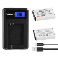 Grepro SLB-10A Battery (2 Packs) and LCD USB Charger Kit for Samsung SLB-10A L200 SL202 L100 L110 L210 L310W WB250F WB150F WB350F WB500 WB750 P1000 PL50 PL51 PL55 PL60 PL65 PL70 ES55 ES60 EX2F
