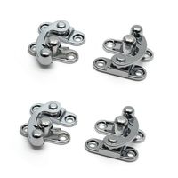 Karcy Left Latch Hook Hasp Wood Jewelry Box Hasp Catch Buckle Shackle Lock - Pack of 4