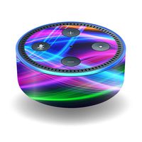 MightySkins Skin Compatible with Amazon Echo Dot (2nd Gen) - Light Waves | Protective, Durable, and Unique Vinyl Decal wrap Cover | Easy to Apply, Remove, and Change Styles | Made in The USA