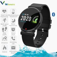 Sports Watch,Winnes Smart Bracelet Fitness Tracker IP67 Waterproof Color Screen Heart Rate Monitor Sleep Monitor with Pedometer for iOS and Android Smart Phones (Black Silicone Strap)
