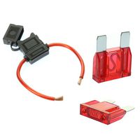 VOODOO (1) 8 Gauge Maxi Inline Fuse Holder Fuseholder with Cover and (2ea 50 Amp Fuses)