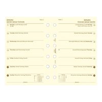 Filofax 2017 Pocket Week on a Page Refill, Cream Paper, 4 Languages, 4.75 x 3.25 inches (C68239-17)