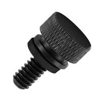 PBYMT Black Rear Fender Seat Bolt Tab Screw Compatible for Harley Softail Dyna Sportster Touring Street Glide Electra Road King 1997-2020