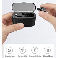 Wireless Bluetooth HiFi Headset Stereo in-Ear Earphone with Charging Box Power Bank (Black)