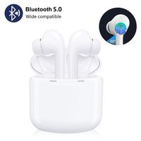 Wireless Bluetooth 5.0 Earbuds, 16 Hours TWS Portable Touch Control Wireless Earphones Hands Free Mini Noise Cancelling in-Ear Headphones with Mic and Charging Case for iPhone Android Samsung White