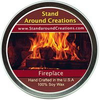 Premium 100% All Natural Soy Wax Aromatherapy Candle - 8-oz Tin - Fireplace: A woodsy, earthy aroma. True to it's name.
