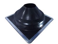 Dektite Premium #8 Black EPDM Metal Roof Pipe Flashing, Square Base, Pipe OD 6-3/4" to 14"