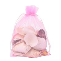 PH PandaHall 100 PCS 5x7 inch Pink Organza Drawstring Bags Party Wedding Favor Gift Bags for Baby Shower, Birthday, Party, Christmas