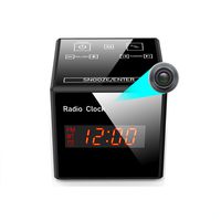 Hidden Camera Clock - Spy Cameras Alarm Clock Radio - Nanny Cams Wireless with Cell Phone APP - HD 960 FM Bluetooth Speaker USB Charging Night Vision & Motion Detection 128Gb Storage 16GB Gift