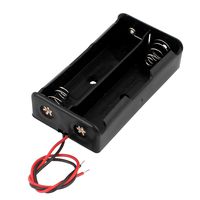 Aexit Plastic Battery Electrical Storage Holder Case Box for 2 x 18650 Power Strips Li-ion Batteries