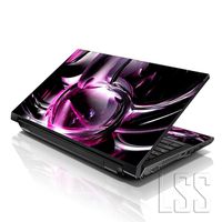 LSS Laptop 17-17.3" Skin Cover with Colorful Abstract Purple Pattern for HP Dell Lenovo Apple Asus Acer Compaq - Fits 16.5" 17" 17.3" 18.4" 19" (2 Wrist Pads Free)