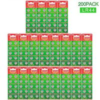 Beidongli 200Pack AG13 LR44 357 303 SR44 Battery 1.5V Button Coin Cell Batteries